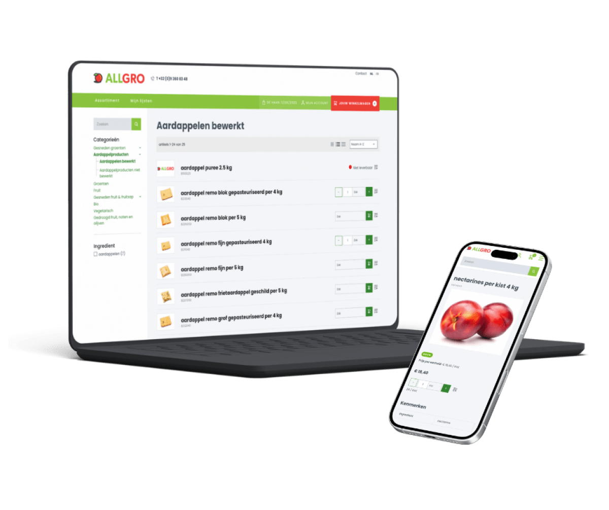 ERP-geïntegreerd bestelplatform met specifieke leverdata logica