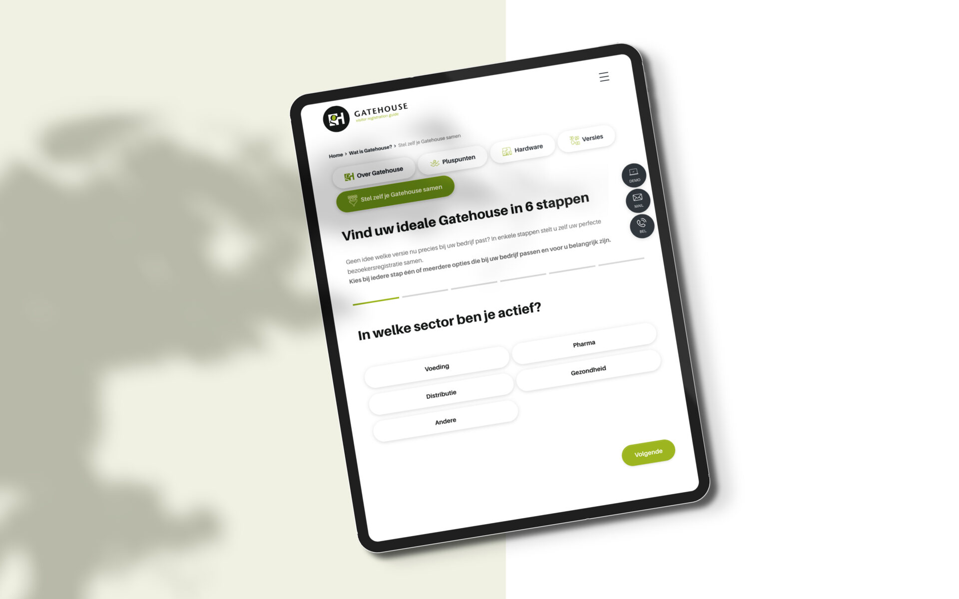Dasmedia website ontwikkelen gatehouse configurator